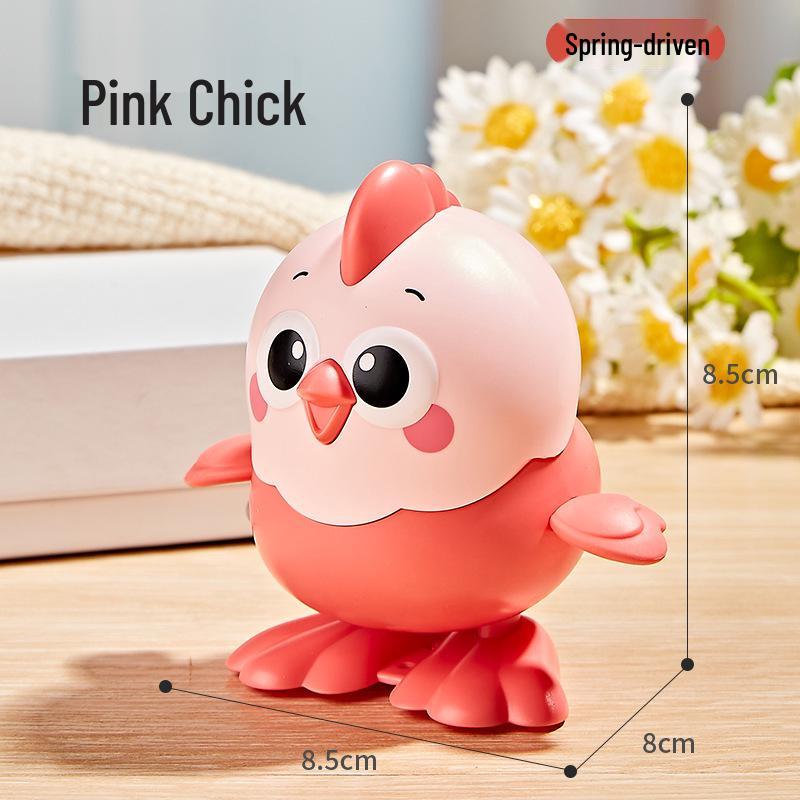 Wind-Up Hopping Chick Toy for Kids - Animated Yellow Chick