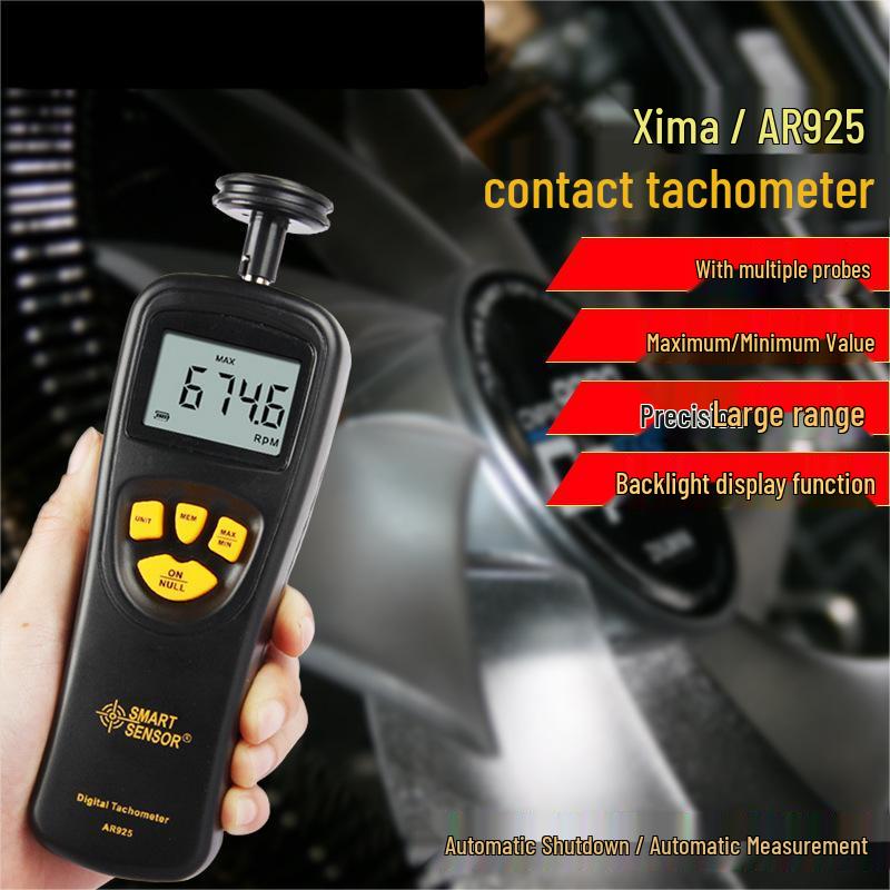 

Yuante AR925 Digital Contact Tachometer CN plug (adapter included)