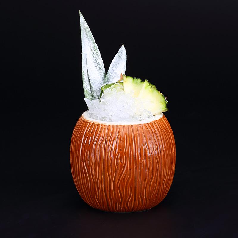 550ml Kokosnussform Hawaii Tiki Tassen Keramiktasse Tasse Für Geschenke Tassen Und Becher Cocktailtasse