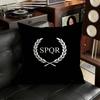 Retro Spqr Roman Empire Pillow Case Antidustmite Pillowcase Invisible zipper silky short plush Sofa cushion cover