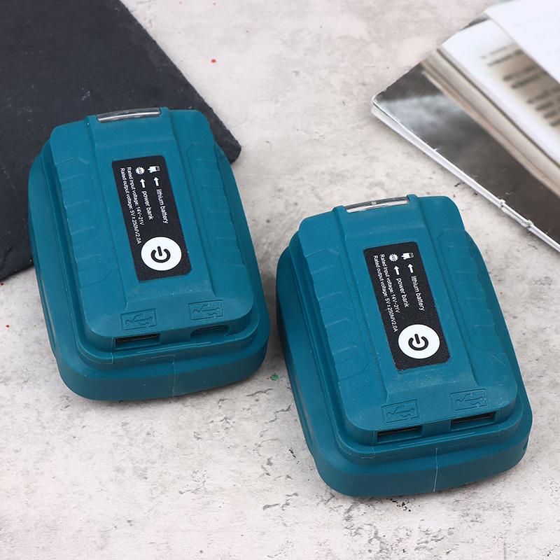 Power Bank Adapter Led Light For Mak 14.4V/18V Li-Ion Battery Usb+Type-C Converter With Led Lamp For Mak Bl1830 Bl1430 Bl1850