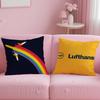 Classic Airline Lufthansa Cushion Cover Soft & Easy-Wash Pillow Case – Versatile For Couch, Bed, Travel And Office