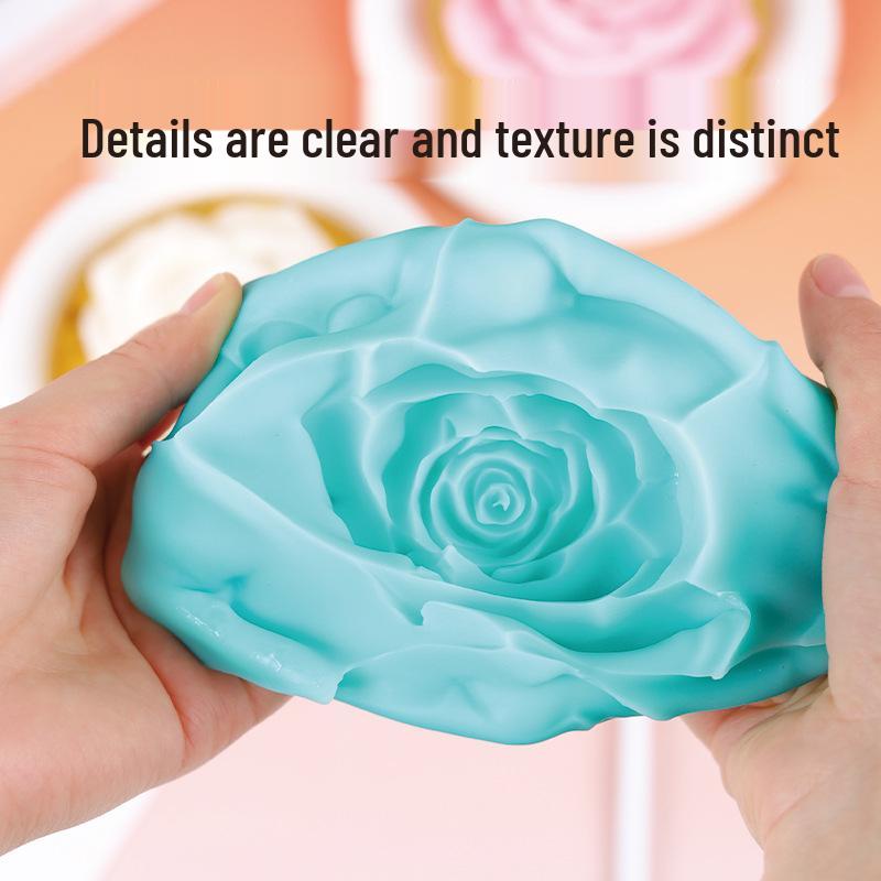 Peony & Lotus 3D Jelly Mold - Rose Milk, Silicone Mousse Pudding Cold Dish Mold