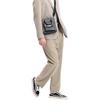 UNIQLO Solid Color Business Zipper Wide Leg Casual Pants Unisex bottoms Dark-Beige 462197-32