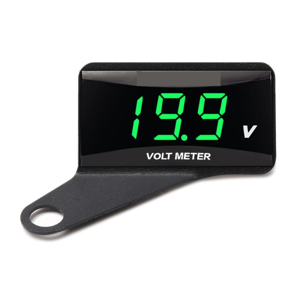 Universal Motorcycle Voltmeter Koso Mini LED Digital Display Electromobile Gauge Car Voltage Meter with Holder  12V-100V