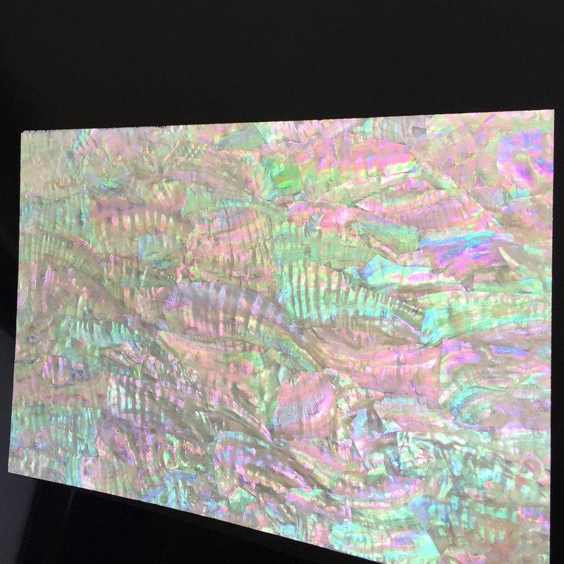 Five-Color Large Abalone Shell and Mother-of-Pearl Inlaid Lacquerware Material Orange Bohai Bay Abalone Shell 1 Piece