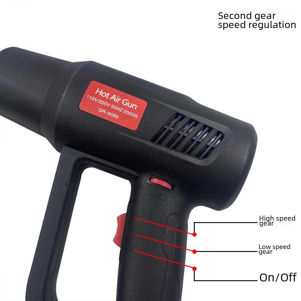 QR-85B2 2000W Hot Air Gun: Adjustable Two-Speed, Constant Temperature, Ideal for Drying & Car Film Baking