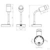 Degree Rotation Yacht RV Reading Light Camper Bed Lamp Control Caravan Interior Lamp, Wall