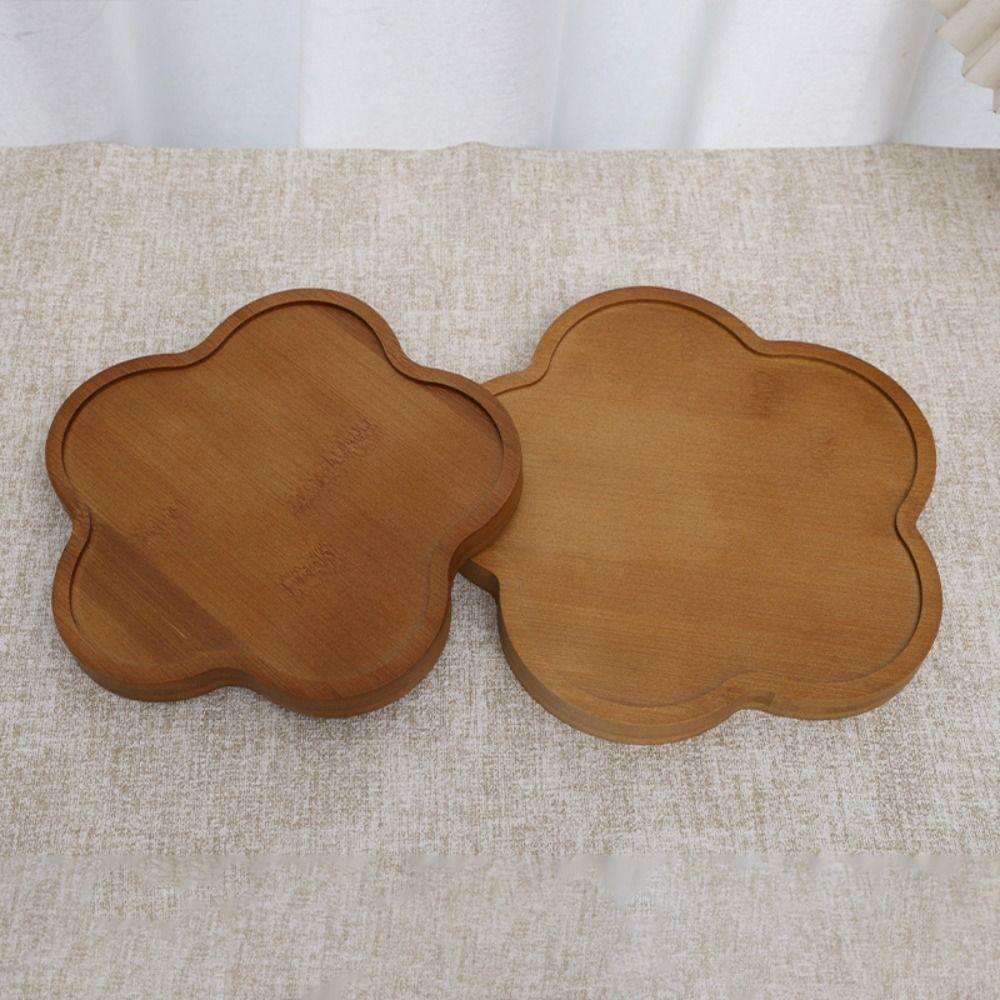 Vintage Dessert Tall Tray Wood Kitchen Coaster Creative Storage Tray  Photo Props Decor