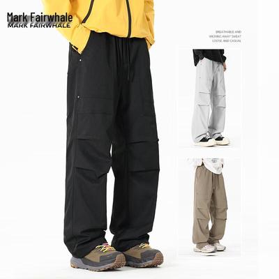 Mark Fairwhale Men's Techwear Straight-Leg Cargo Pants