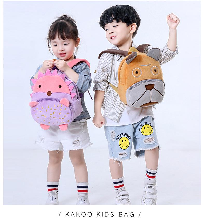 Pluszowy plecak dla dzieci z serii Zoo - Uroczy, odprężający plecak szkolny do wczesnej edukacji