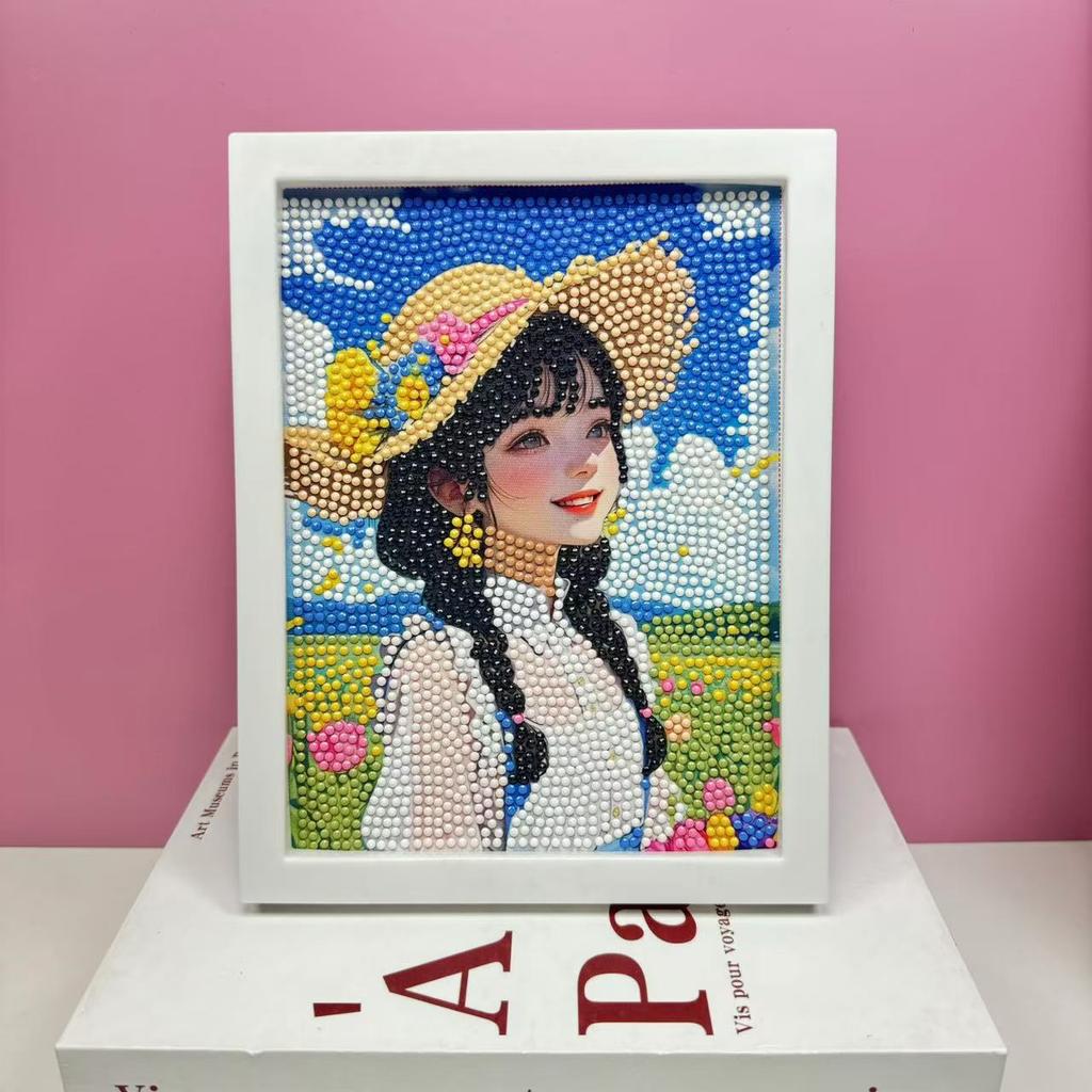 Children'S Diamond Painting Framed Handmade Diy Material Bag Sanrio Diamond Paste Painting Concentration Toy