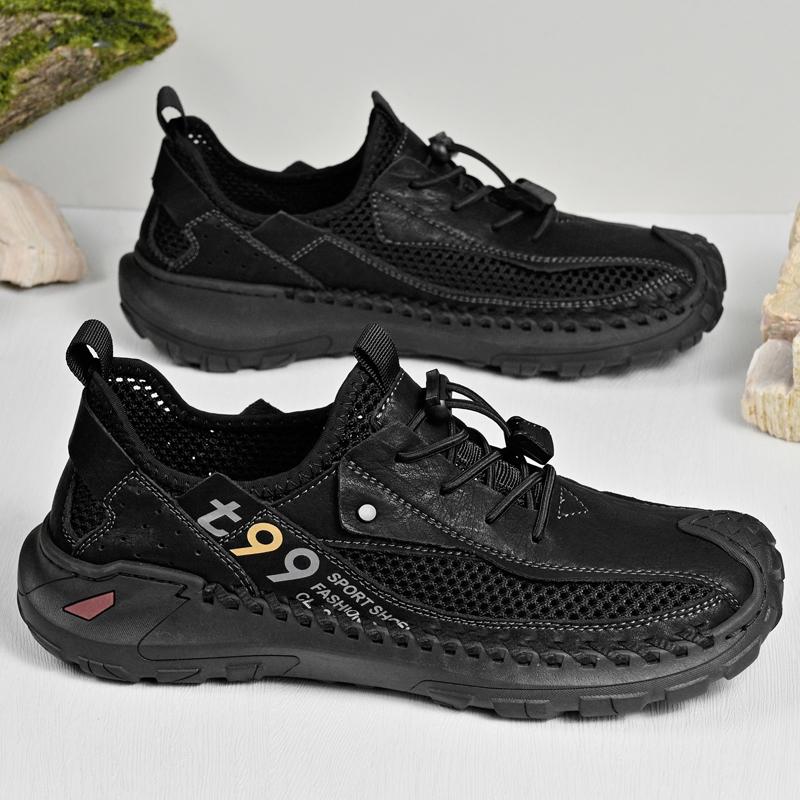 Men's Outdoor Mesh Hiking Shoes Breathable Non-slip Quick-dry Wading Shoes for Summer Trekking Walking Fishing Water Sneakers