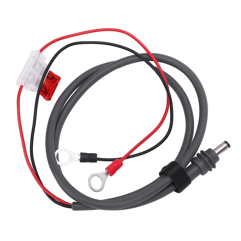 O Ring DC Charging Cable 18AWG Red Black Parallel O Ring DC Power Cable with Fuse for Off Grid RV Boat 2m 6.6ft