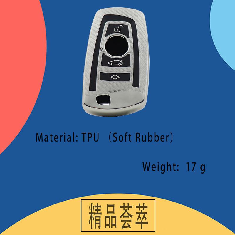 TPU Carbon Fiber Car Remote Key Cover Case Shell Key Fob for 1 3 5 7 Series X1 X3 X4 X5 F10 F15 F16 F20 F30 F18 F25 M3 M4 E34 Protector Holder