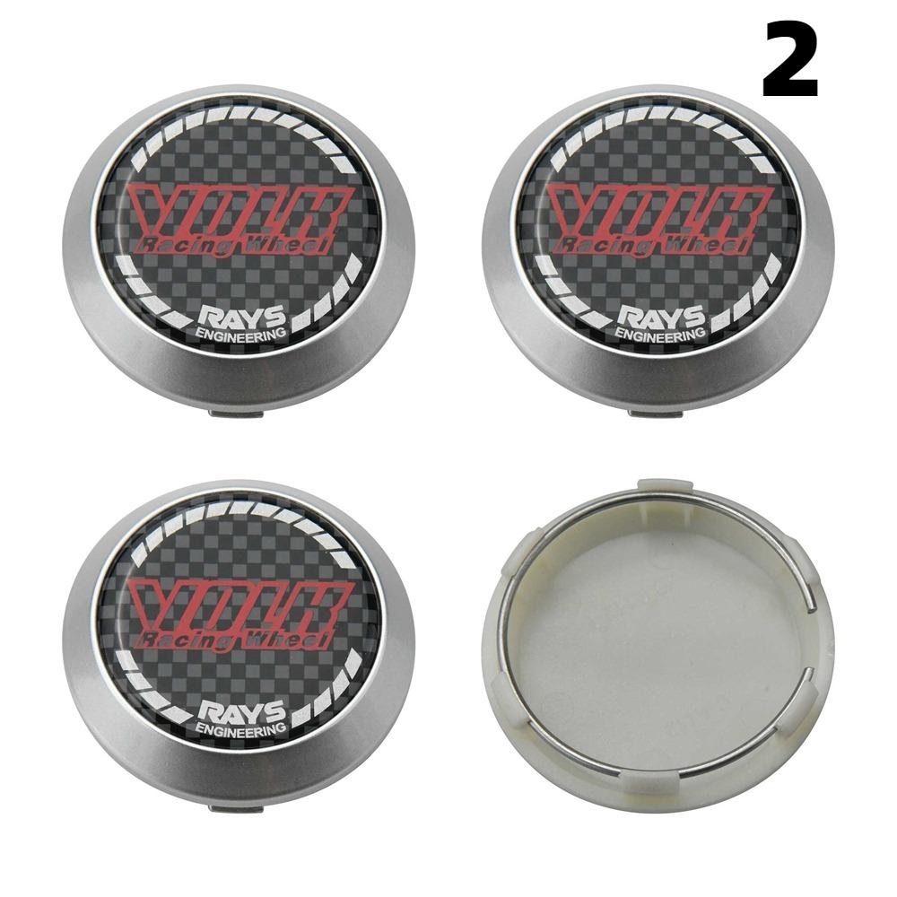 DBS3 4PCS New 64MM OD / 60MM ID Cap For Rims RAYS VOLK VR GRAM Emblem Wheel Center Cap Sport Car Logo Wheel Cover Hub caps