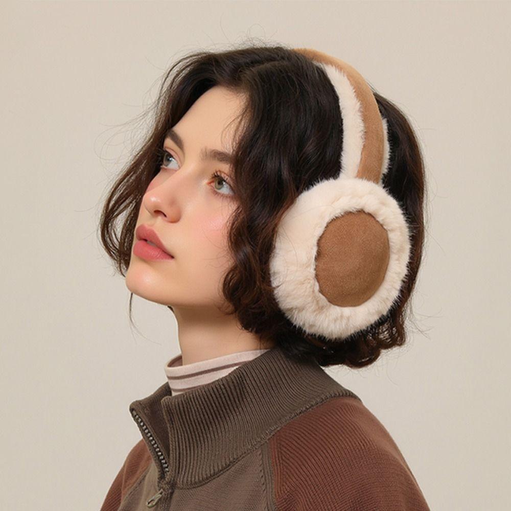 Ear Cap Winter Plush Earmuffs Solid Color Foldable Ear Cover Comfortable Suede Earmuffs Girl