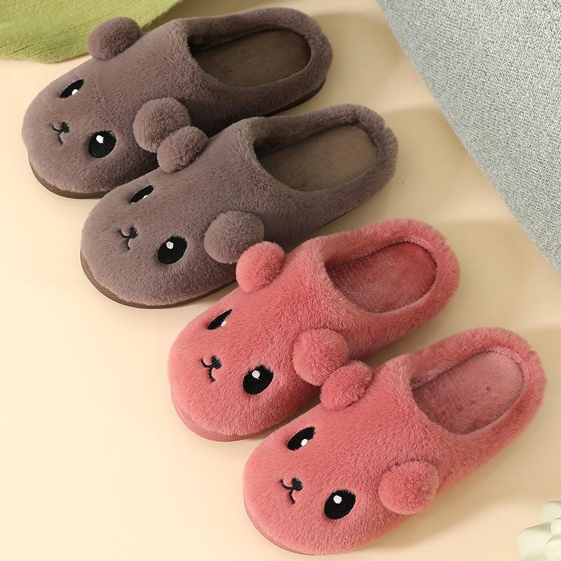 Women's Winter Cotton Slippers: Warm, Non-Slip Thick Soles, Cute for Home or Confinement, Suitable for Men and Women In Autumn and Winter.