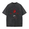 Manga Jujutsu Kaisen Ryomen Sukuna Printed Tee Men Women Clothing Washed Cotton T-shirt Casual Oversized T Shirt Harajuku Tshirt
