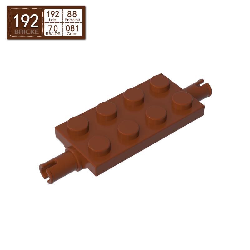 Brick Guest 2x4 Plate with Axle Hole, Compatible with LEGO 30157 40687, MOC Spare Parts 1 piece