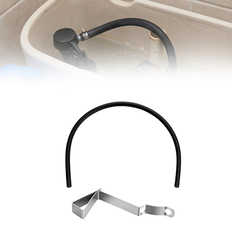 3Pack Easy Installation Flushing Tube Clamps And Flexible Overflow Replacement Refill Tube and Clamps Accessory