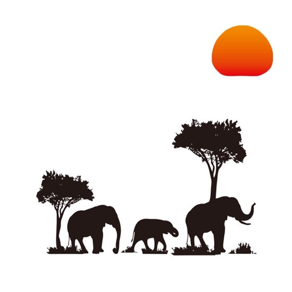 Elephants Family Nightfall Die Cuts Embossing Stencils Template Mould for Card Scrapbooking and DIY Craft Album Paper Card Decor