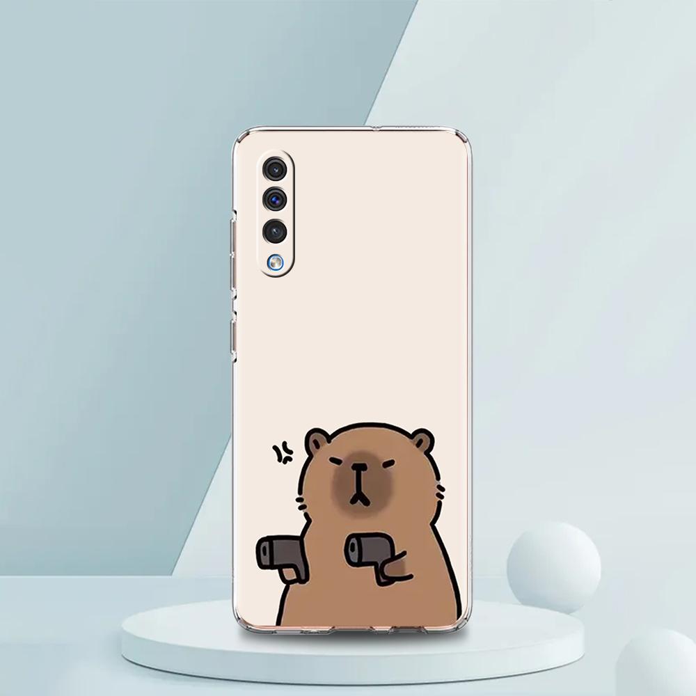 Cute Capybara Phone Case For Samsung A16 A14 A12 A22 A32 5G A34 A42 A52 A54 A50 A70 A72 A30 A40 A20E A10S A02S A04S A06 Cover