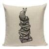 Cute Letter Print Pillow Case Square Cushion Cover Decorative For Sofa Bedroom Living Room Seat Car Office Home Decor