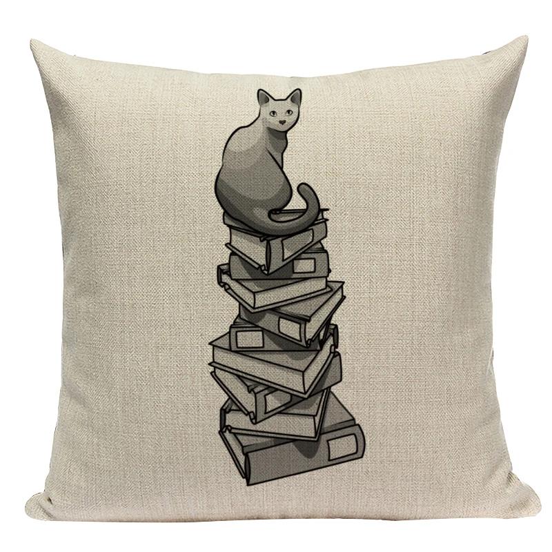 Cute Letter Print Pillow Case Square Cushion Cover Decorative For Sofa Bedroom Living Room Seat Car Office Home Decor