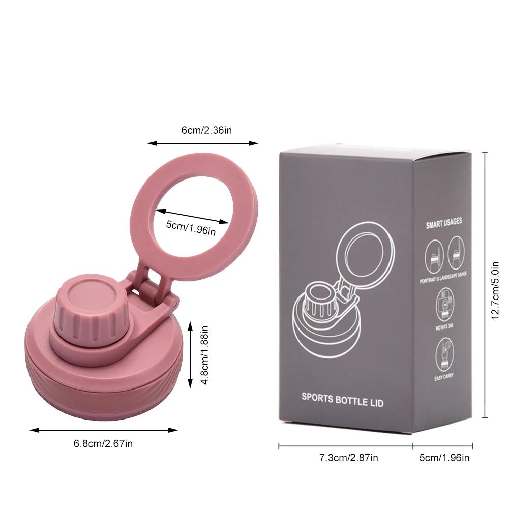 Sports Water Bottle Lid with Cellphone Magnetic Stand 1000ML Insulated Stainless Steel Sports Water Bottle Thermal Water Cup Lid