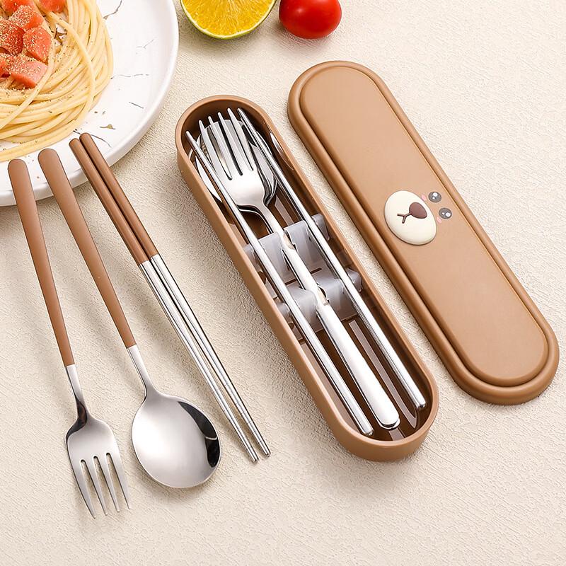Pink Pig Portable Stainless Steel Cutlery Set