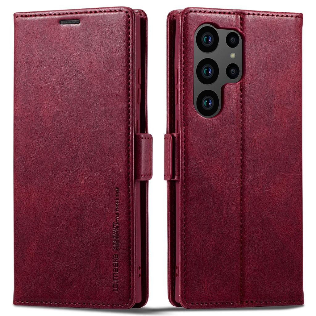 LC.IMEEKE For Samsung Galaxy S24 Ultra Case RFID Blocking Wallet Leather Phone Cover