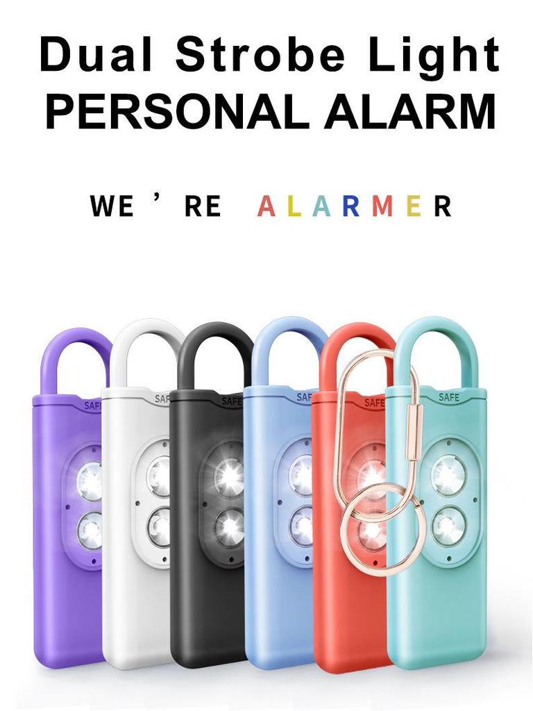 Women's Self-Defense Alarm: Loud Anti-Wolf Device with Strobe Lights for Personal Safety