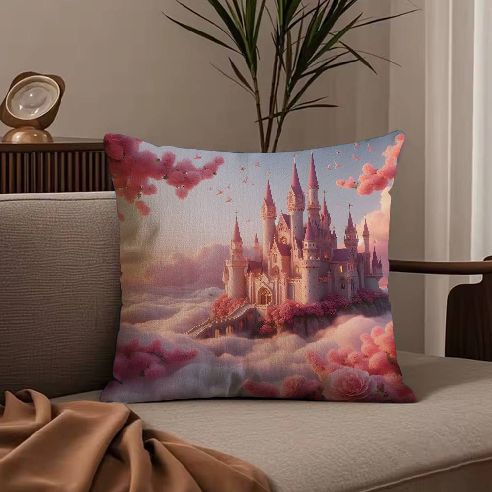Anime Dreamy Castle Pillow Case null