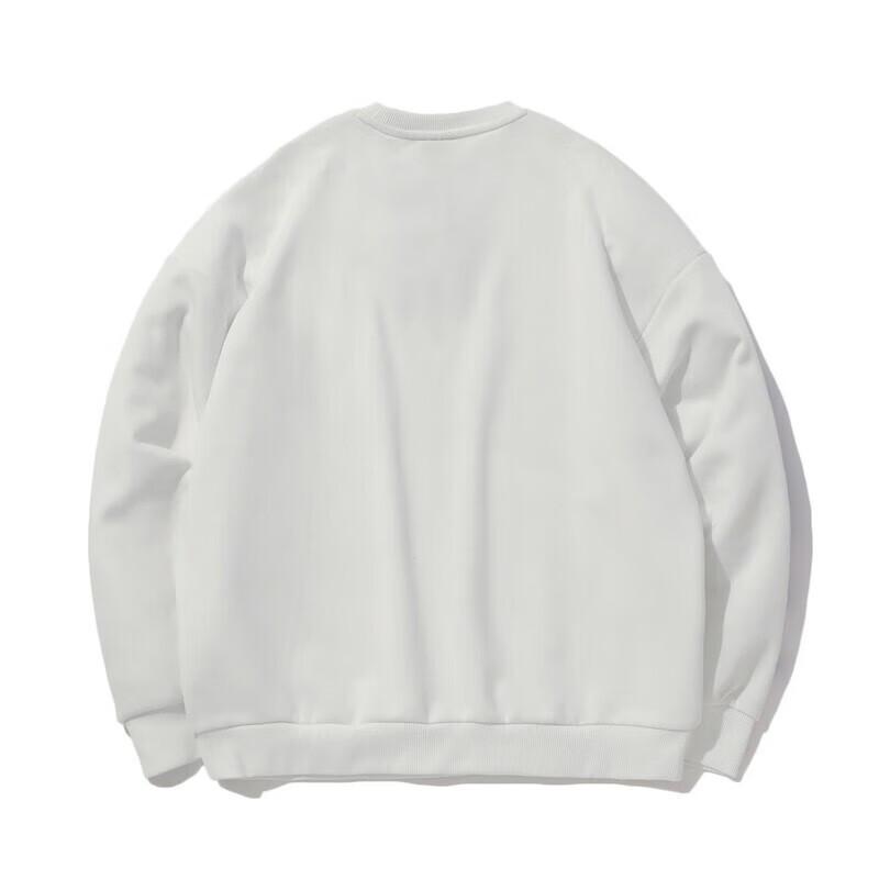 Li-Ning Lining Brand Logo Couples Casual Sport Pullover Long Sleeve Fleece Sweatshirt Unisex Tops White YWDT533-1