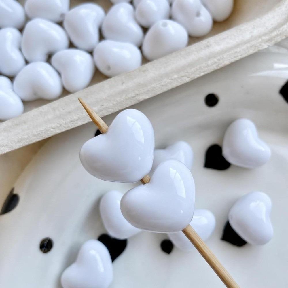 20Pcs/Lot 2.5mm Aperture Heart Shape Beads 17mm Handmade Accessory Beads Handmade Crafts