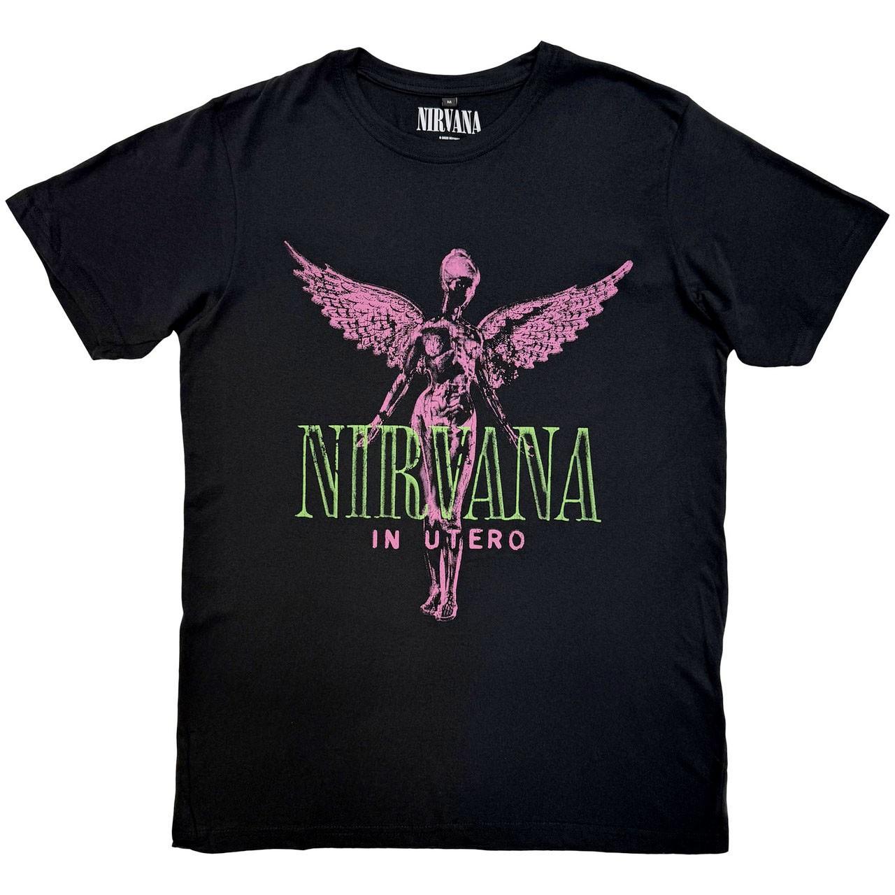 Nirvana - In Utero Purple Angel - Black Carbon t-shirt XL