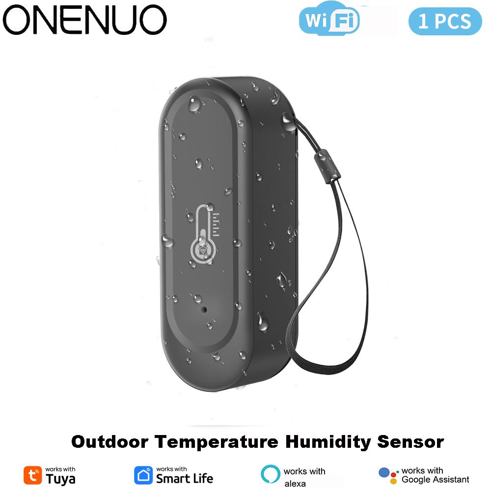 

Smart ZIgbee/WIFI IP65 waterproof Temperature and Humidity Sensor Black Tuya APP Monitoring For Alexa Google Home WIFI