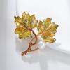SKEDS Fashion Women Camellia Flower Crystal Enamel Brooches Pins Elegant Lady Plant Party Wedding Accessories Jewelry Corsage
