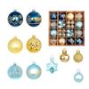 44pcs Christmas Tree Ornament Plastic Ball Decorations For DIY Crafts And Painted Designed Boxes Pendant
