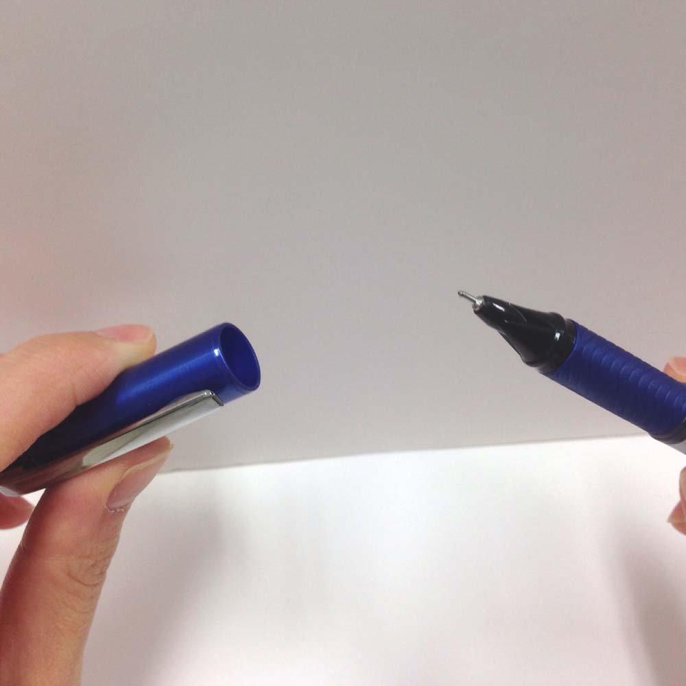 Pentel Gel Ink EnerGel Euro Ballpoint Blue 5 Pens Pen, 0.5mm, Barrel, XBLN25-A, Black,