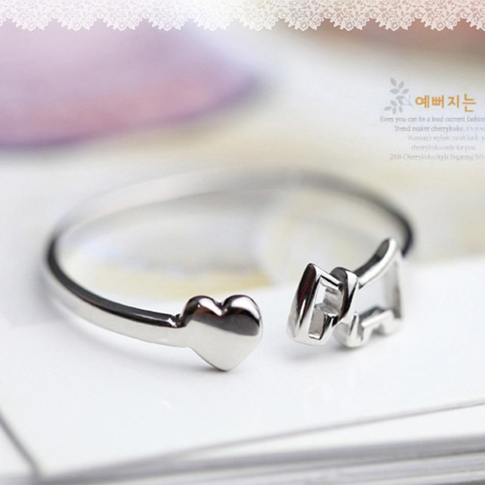 Temperament, Damen Pony Schmuck Offener Ring Schwanzring Koreanische Ausgabe Modeschmuck Versilberter Schmuck