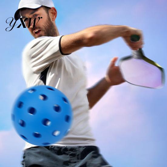 Elastic Pickleball 3Pcs 40-Holes High Bounce Visibility PE Indoor Outdoor Balls Tournament Training Practice Ball Accessories