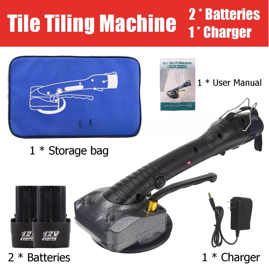 1000W 80x80cm Vibrator für Fliesen Verfliesen Putzen Maschine Fliesenlegen mit 2500mAh Akku Automatischer Bodenrüttler