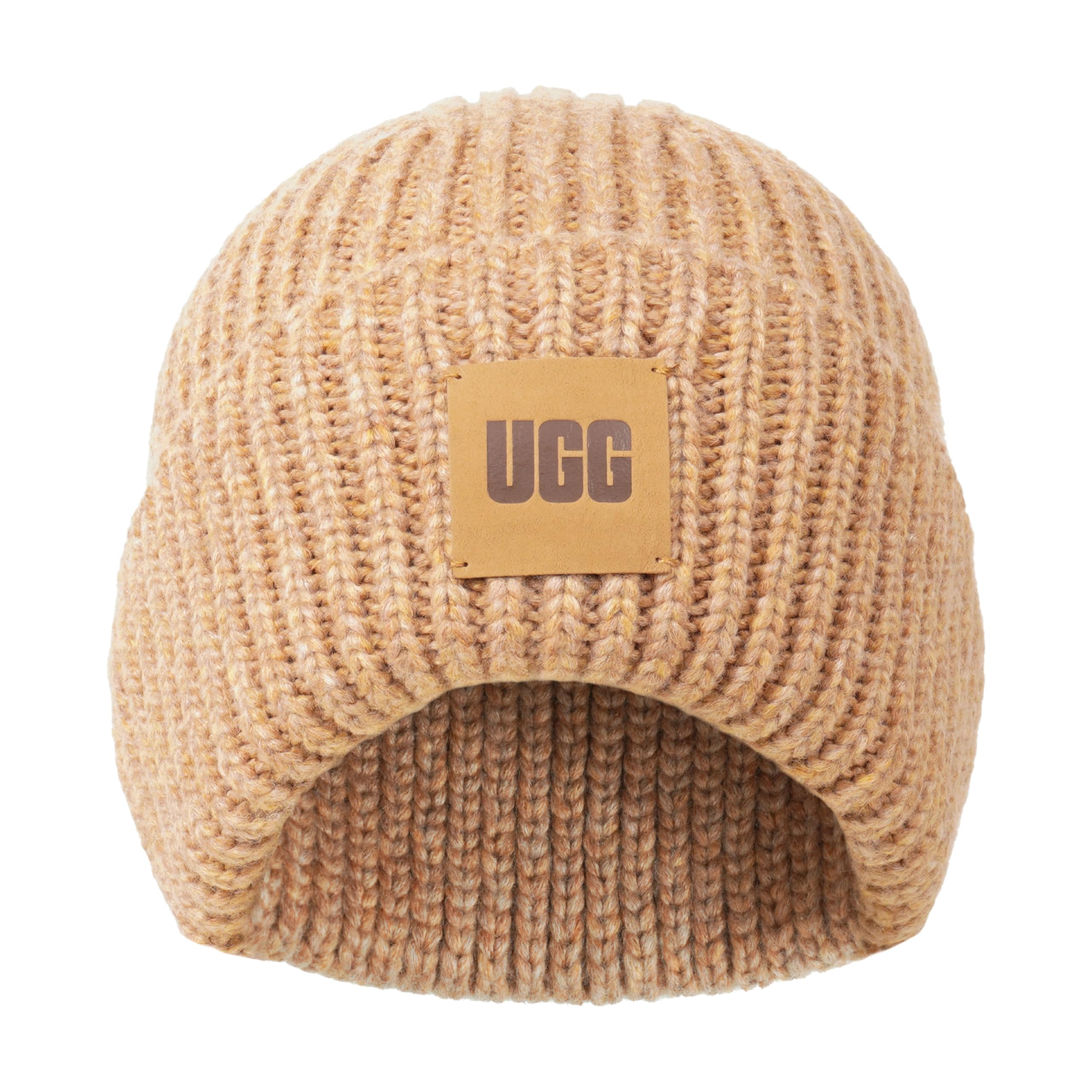 

Крупноребристая шапка-бини, один размер, логотип [UGG], цвет верблюжий,
