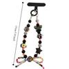 Candy Color Bead Phone Pendant Cute Phone Wrist Strap Lovely Beaded Phone Chain  Decoration