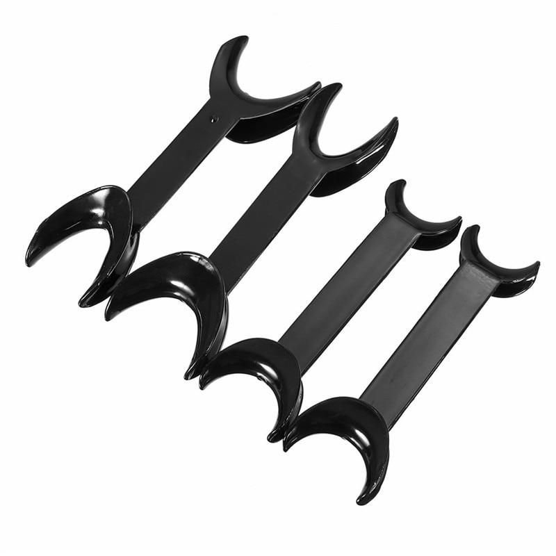 4 PCS Dental Werkzeug T-Form Intraorale Cheek Lip Retractor Opener Doppel Kopf Kieferorthopädische Zähne Mund Opener Größe klein + groß