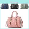 Fashionable Medium Size Womens Shoulder Bag In Timeless Black And Graceful Pink