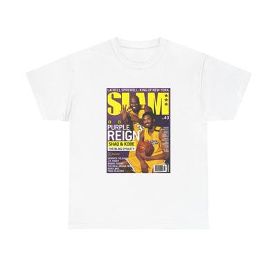 Shaq and Kobe Lakers NBA Slam Magazine Cover T-Shirt, Retro Vintage NBA Shirt