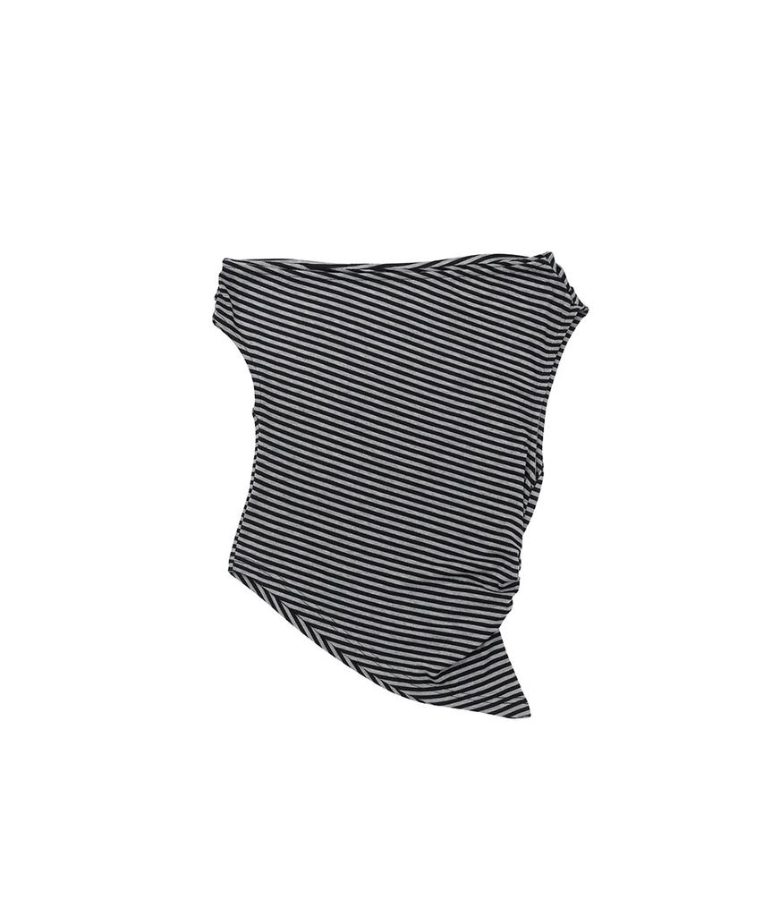 Top Bardot Deux-Pièces Ruché Clouté Sans Bretelles Supplémentaires (Noir) / 26Smts004Bk